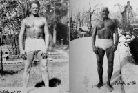 Joe Pilates at ages 57 & 82